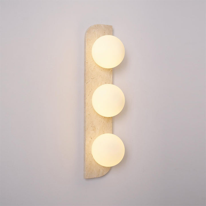 Zophaor Minimalist Travertine Plug-In Wall Light - Neutralighting