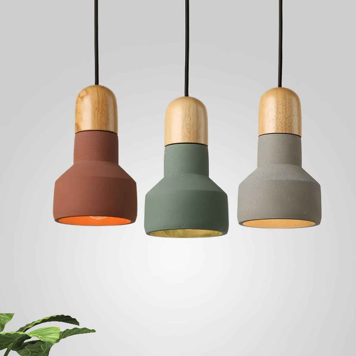 Trio Suspension Rustique en Bois - Neutralighting