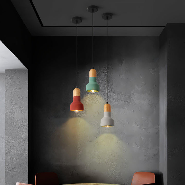 Trio Suspension Rustique en Bois - Neutralighting