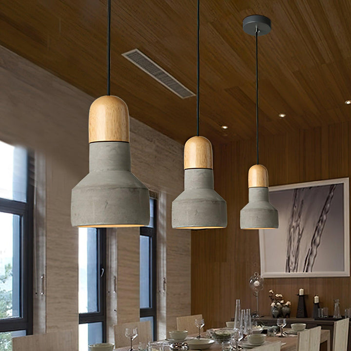 Trio Suspension Rustique en Bois - Neutralighting