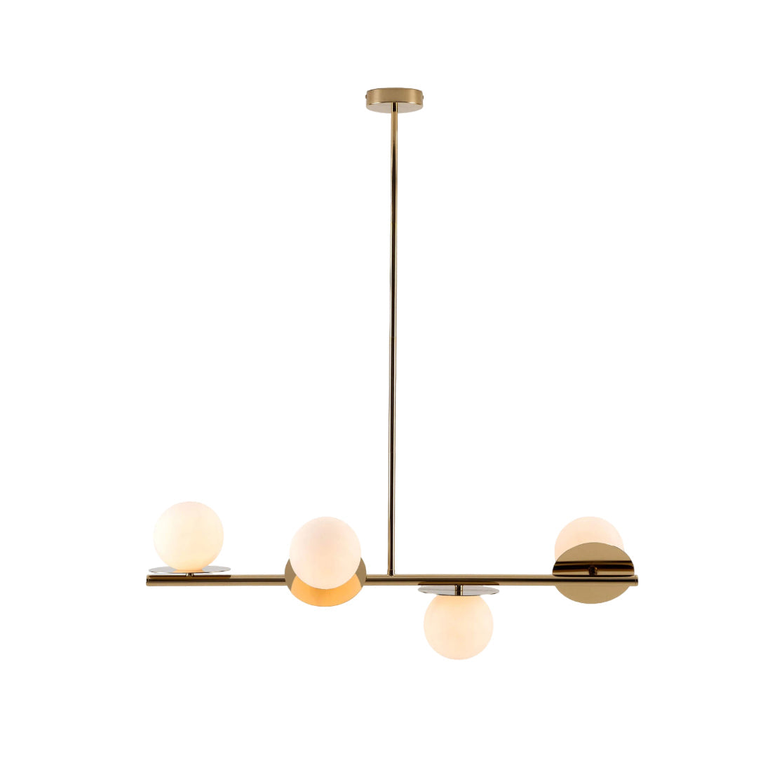 Evvararis Lustre Moderne Minimaliste en Laiton et Verre - Neutralighting