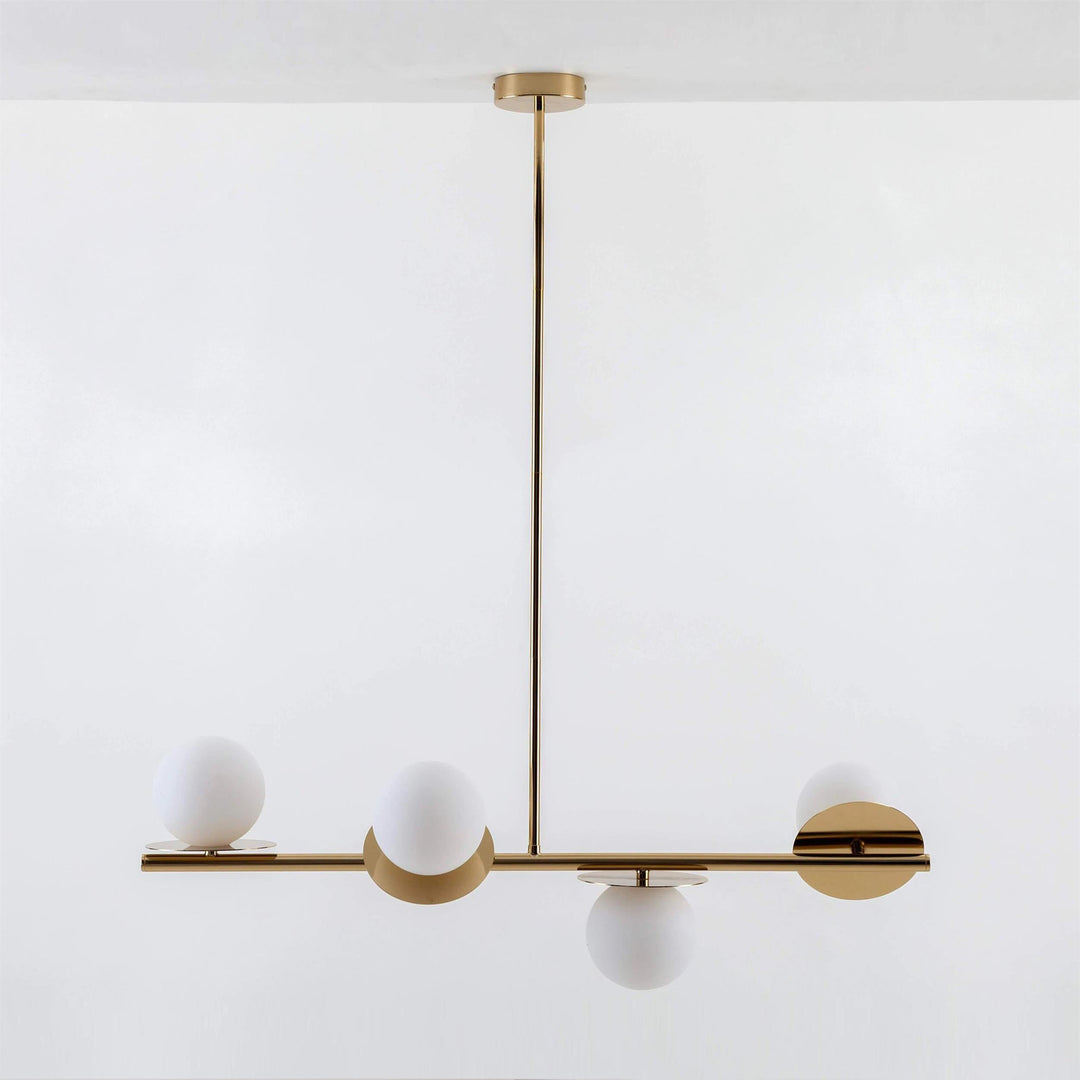 Evvararis Lustre Moderne Minimaliste en Laiton et Verre - Neutralighting