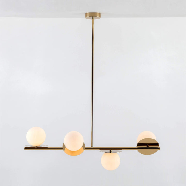 Evvararis Lustre Moderne Minimaliste en Laiton et Verre - Neutralighting