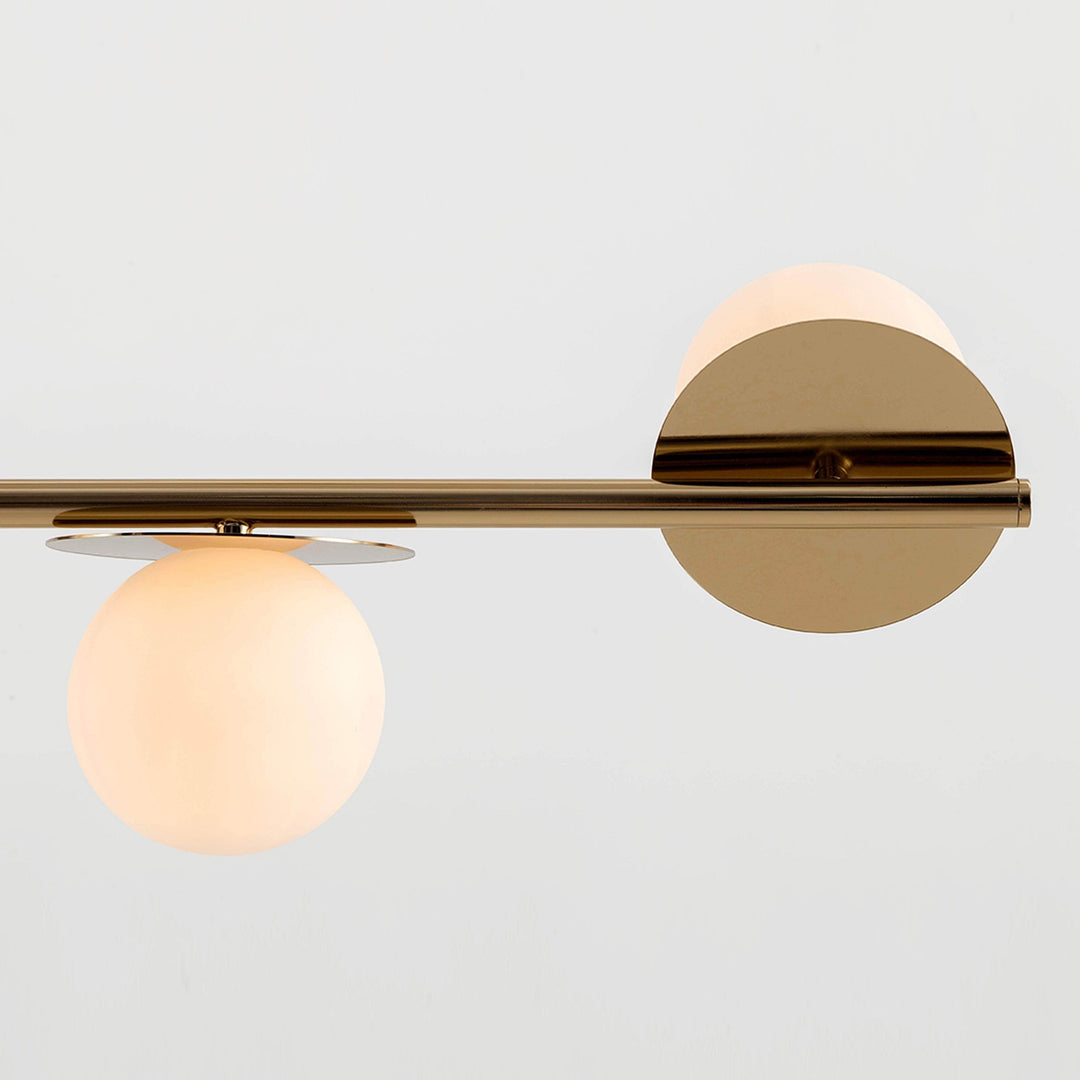 Evvararis Lustre Moderne Minimaliste en Laiton et Verre - Neutralighting