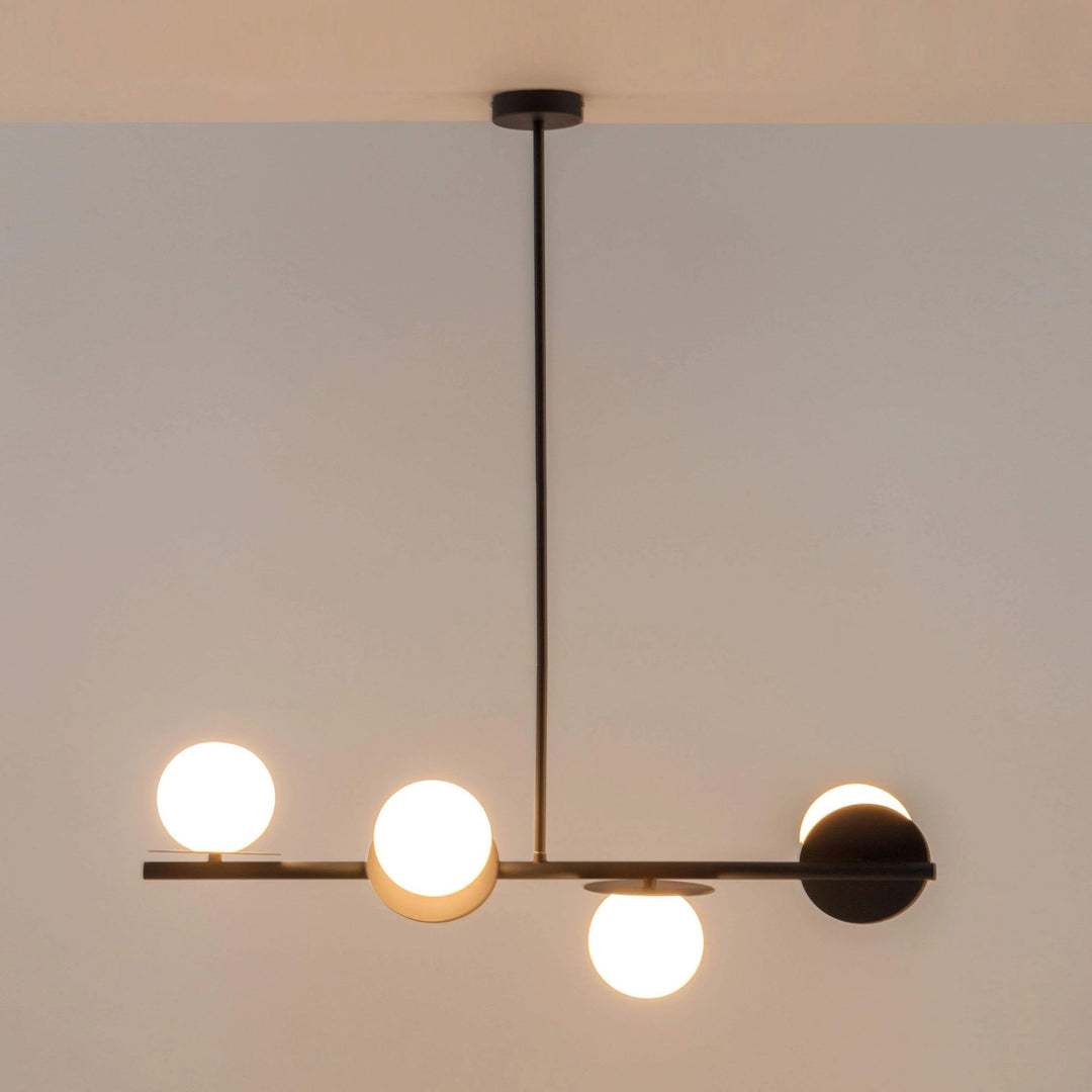 Evvararis Lustre Moderne Minimaliste en Laiton et Verre - Neutralighting