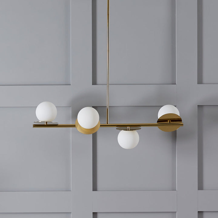 Evvararis Lustre Moderne Minimaliste en Laiton et Verre - Neutralighting