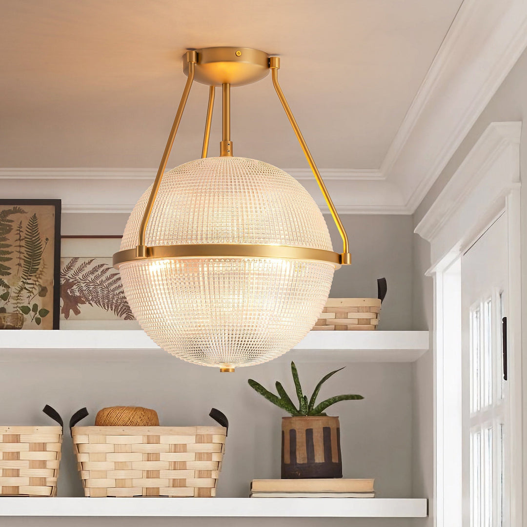 Atale Lampe de Plafond Moderne Minimaliste en Verre et Métal - Neutralighting