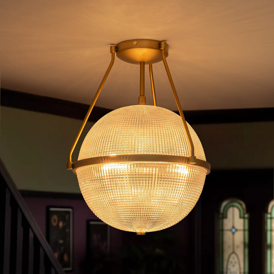 Atale Lampe de Plafond Moderne Minimaliste en Verre et Métal - Neutralighting