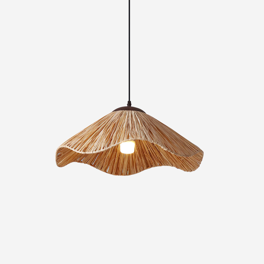 Nikita Lampe Pendante Rattan Organique Ondulée - Neutralighting