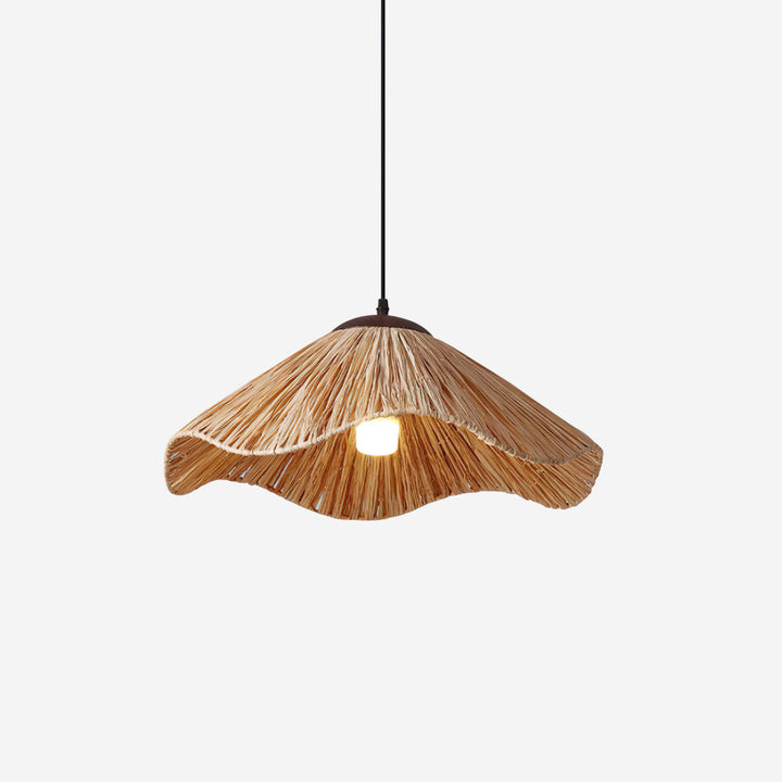 Nikita Lampe Pendante Rattan Organique Ondulée - Neutralighting