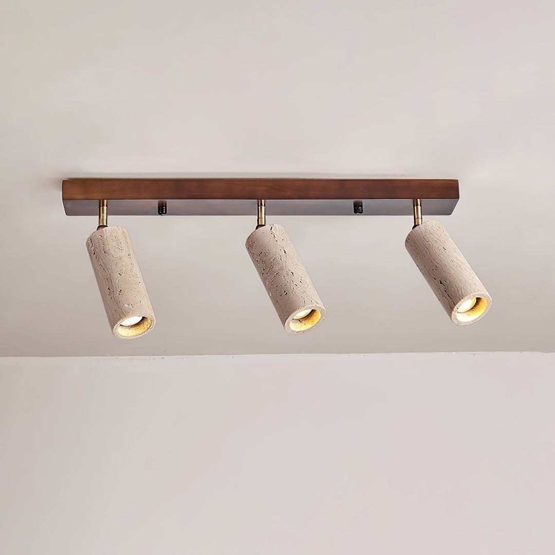 Eurliryra Projecteur Rail Multi-Cylindre en Travertin - Neutralighting