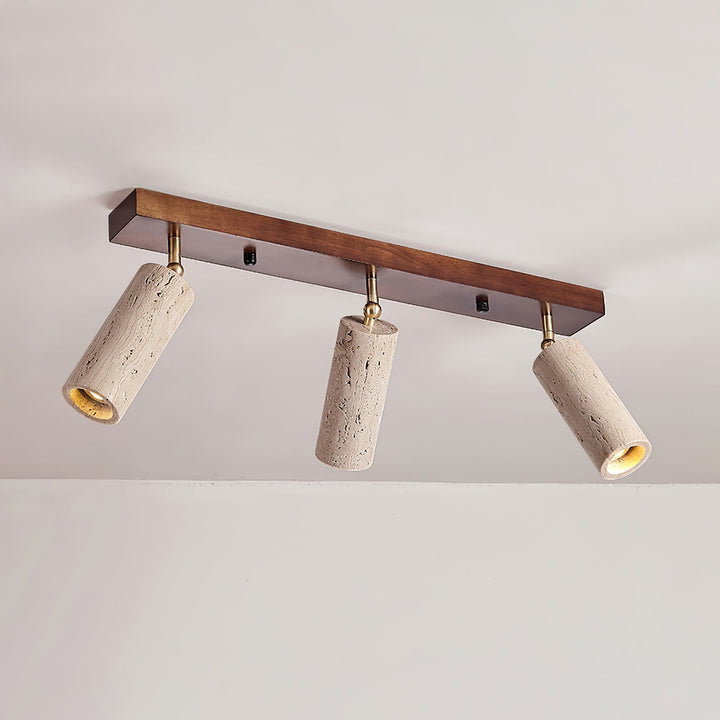 Eurliryra Projecteur Rail Multi-Cylindre en Travertin - Neutralighting