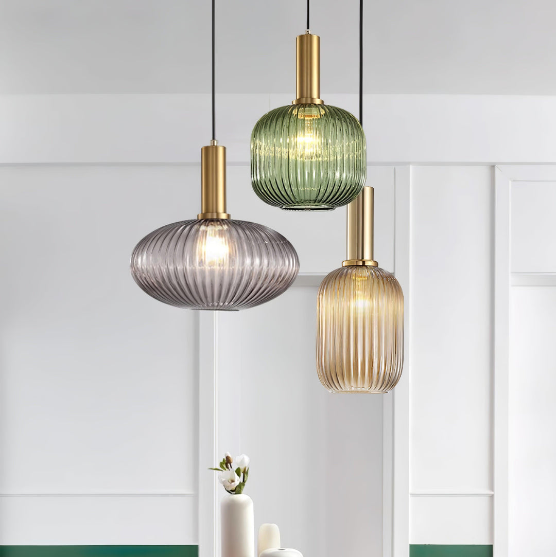 Elara Lampe Pendante Élégante à Rayures - Neutralighting