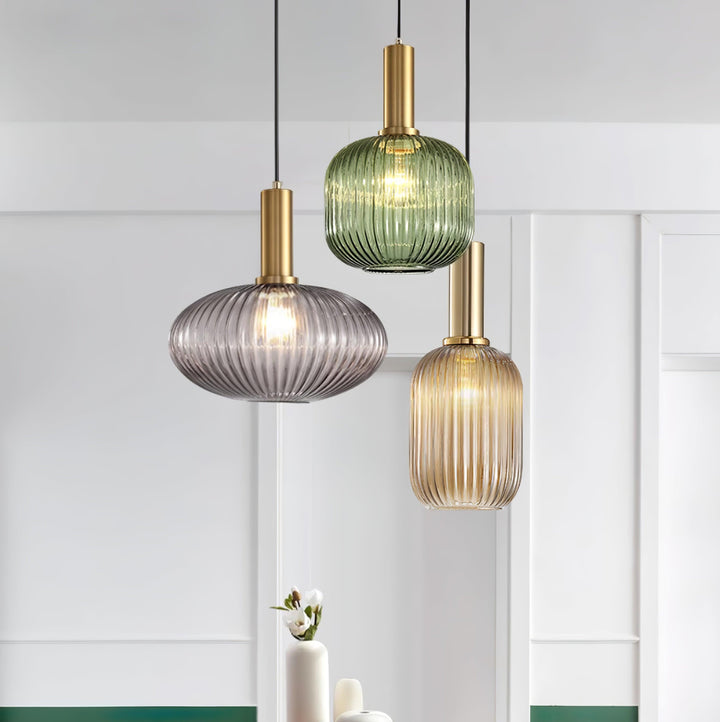 Elara Lampe Pendante Élégante à Rayures - Neutralighting