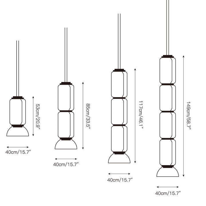 Cadorus Suspension Élégante Haut de Gamme en Verre et Métal - Neutralighting