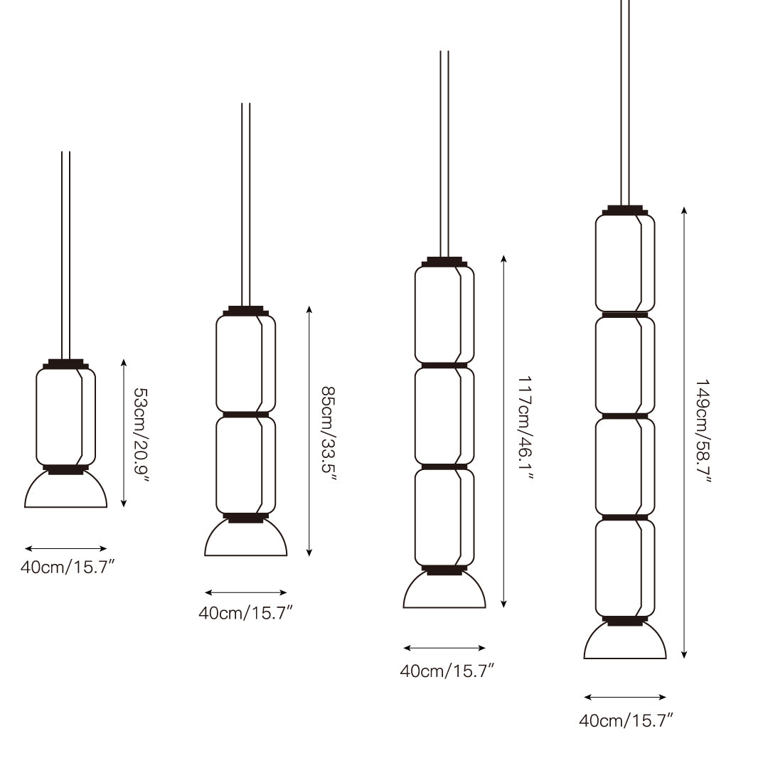 Cadorus Suspension Élégante Haut de Gamme en Verre et Métal - Neutralighting