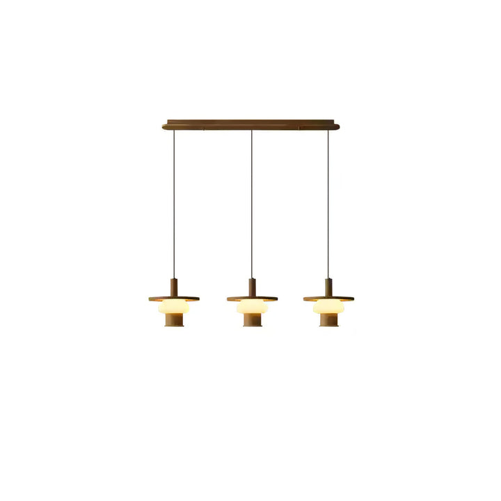 Zephaan Suspension Art Classique en Verre et Bois - Neutralighting