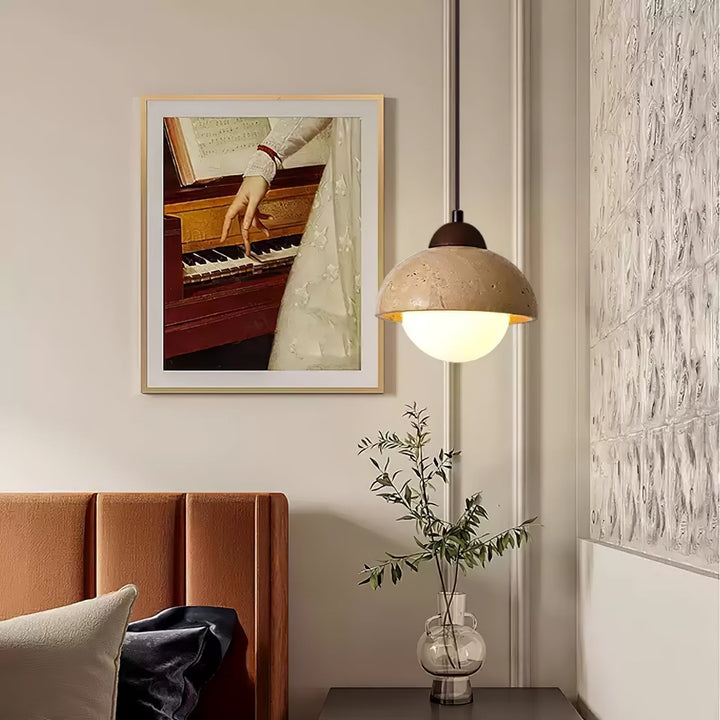 Orzora Suspension en Travertin Forme de Dôme - Neutralighting