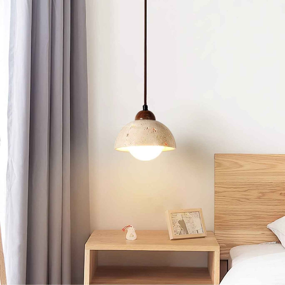 Orzora Suspension en Travertin Forme de Dôme - Neutralighting