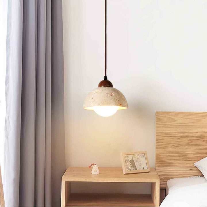 Orzora Suspension en Travertin Forme de Dôme - Neutralighting