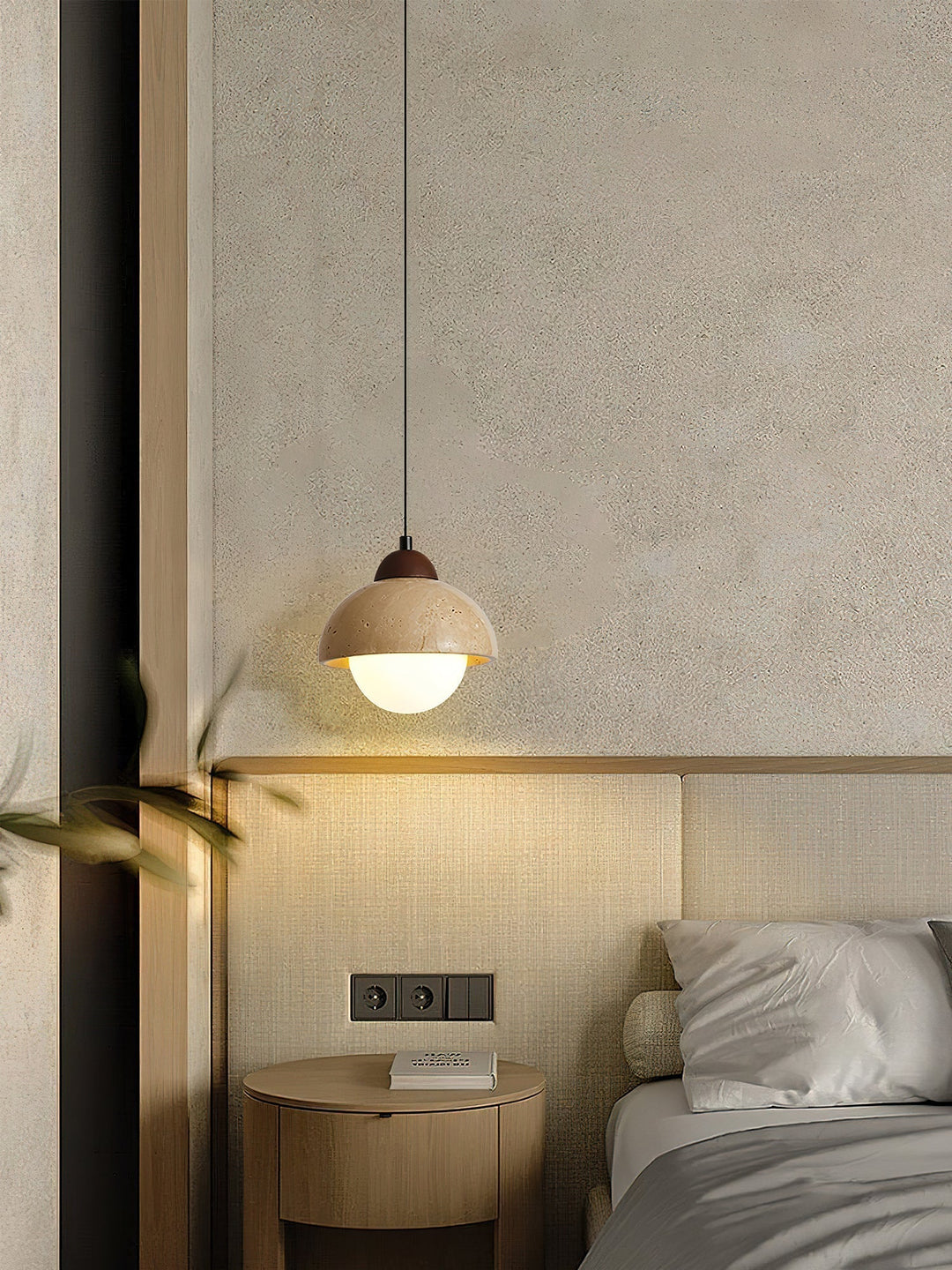 Orzora Suspension en Travertin Forme de Dôme - Neutralighting