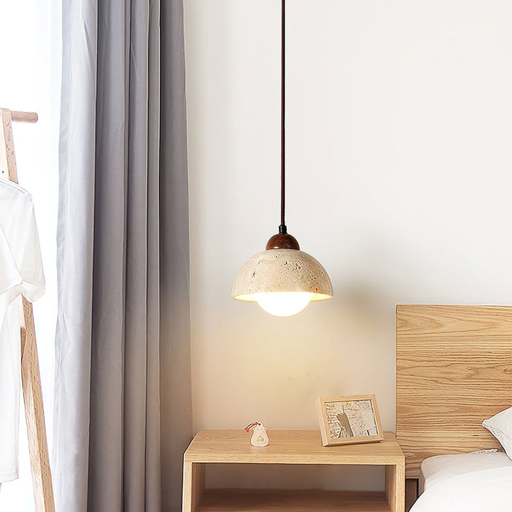 Orzora Suspension en Travertin Forme de Dôme - Neutralighting