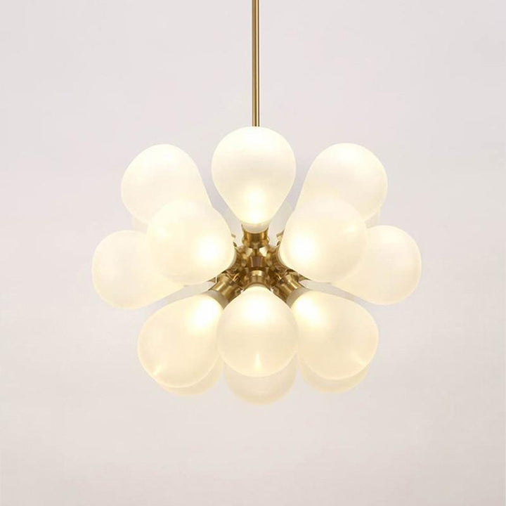 Valentina Suspension Moderne, Métal/Verre, Blanc/Bleu/Violet/Doré, Salon - Neutralighting