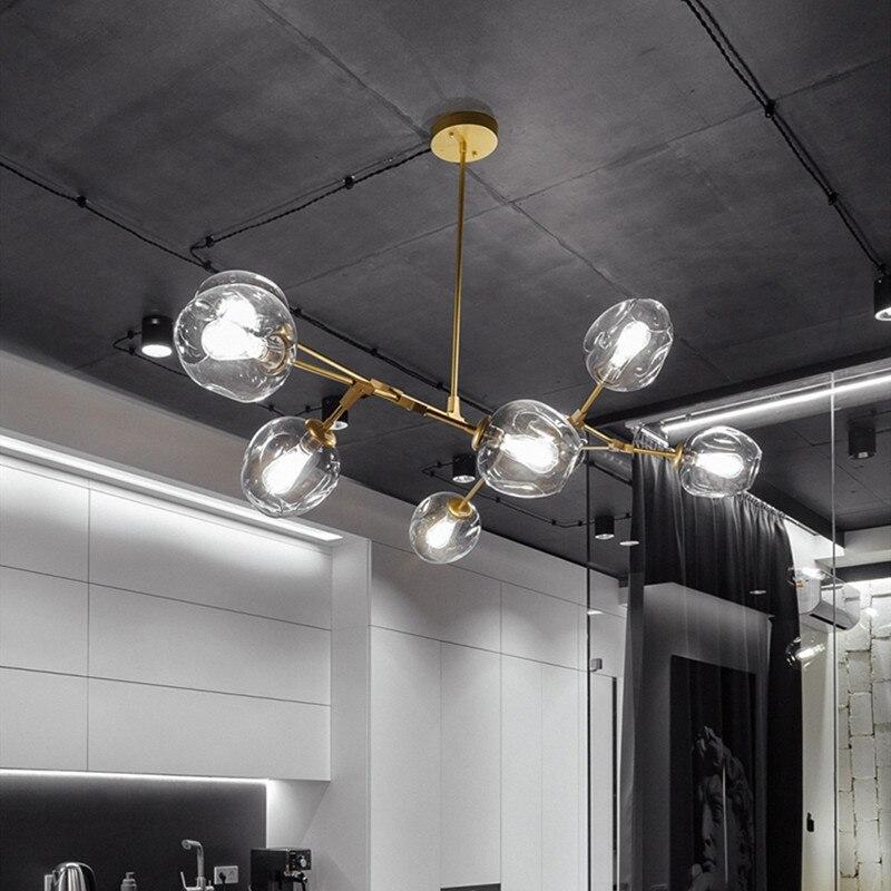 Kirae Suspension Nordique. Verre. Noir/Or. Salon - Neutralighting