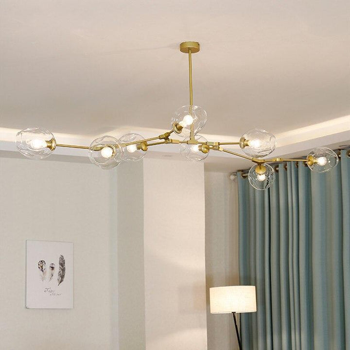 Kirae Suspension Nordique. Verre. Noir/Or. Salon - Neutralighting