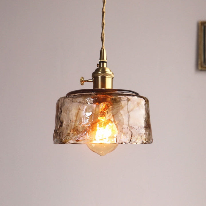 Zina Suspension Géométrique Vintage Verre. Laiton. Salon - Neutralighting