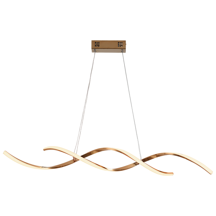 Arisha Suspension LED linéaire ondulée moderne pour la salle - Neutralighting