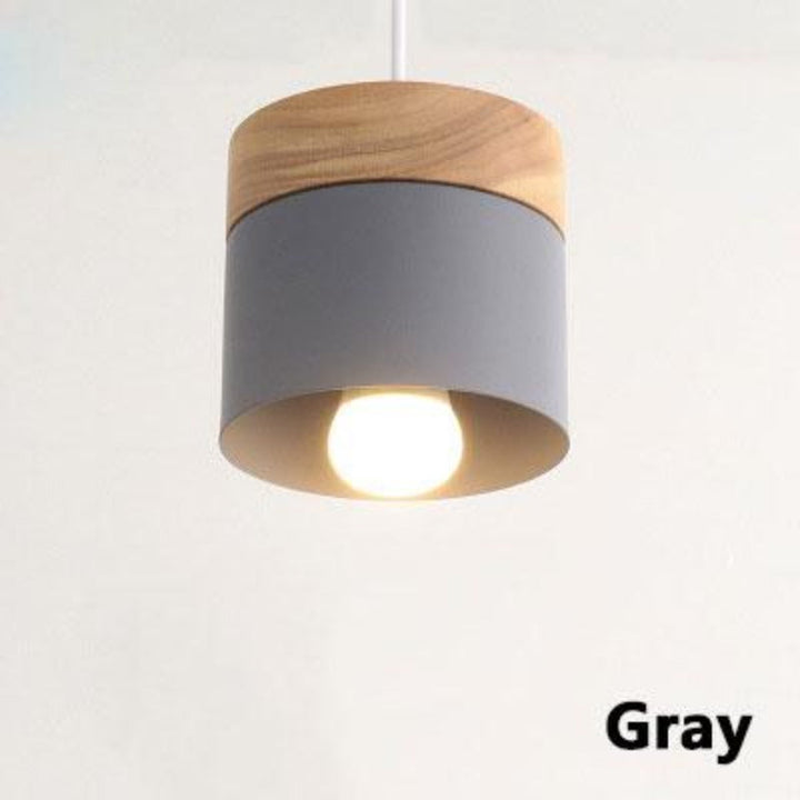 Valentina Suspension LED Macaron Nordique Métal/Bois Chambre - Neutralighting