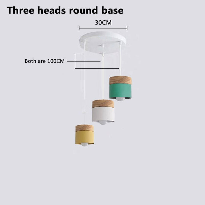 Valentina Suspension LED Macaron Nordique Métal/Bois Chambre - Neutralighting