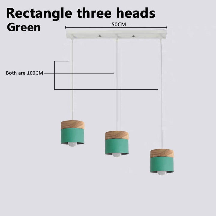 Valentina Suspension LED Macaron Nordique Métal/Bois Chambre - Neutralighting