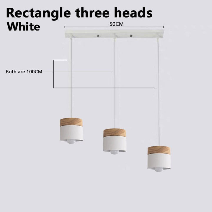 Valentina Suspension LED Macaron Nordique Métal/Bois Chambre - Neutralighting