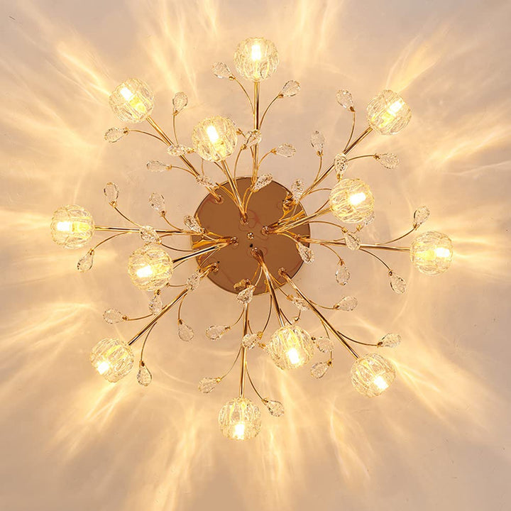 Valentina Fleur Nordique LED Plafonnier Verre Salon - Neutralighting