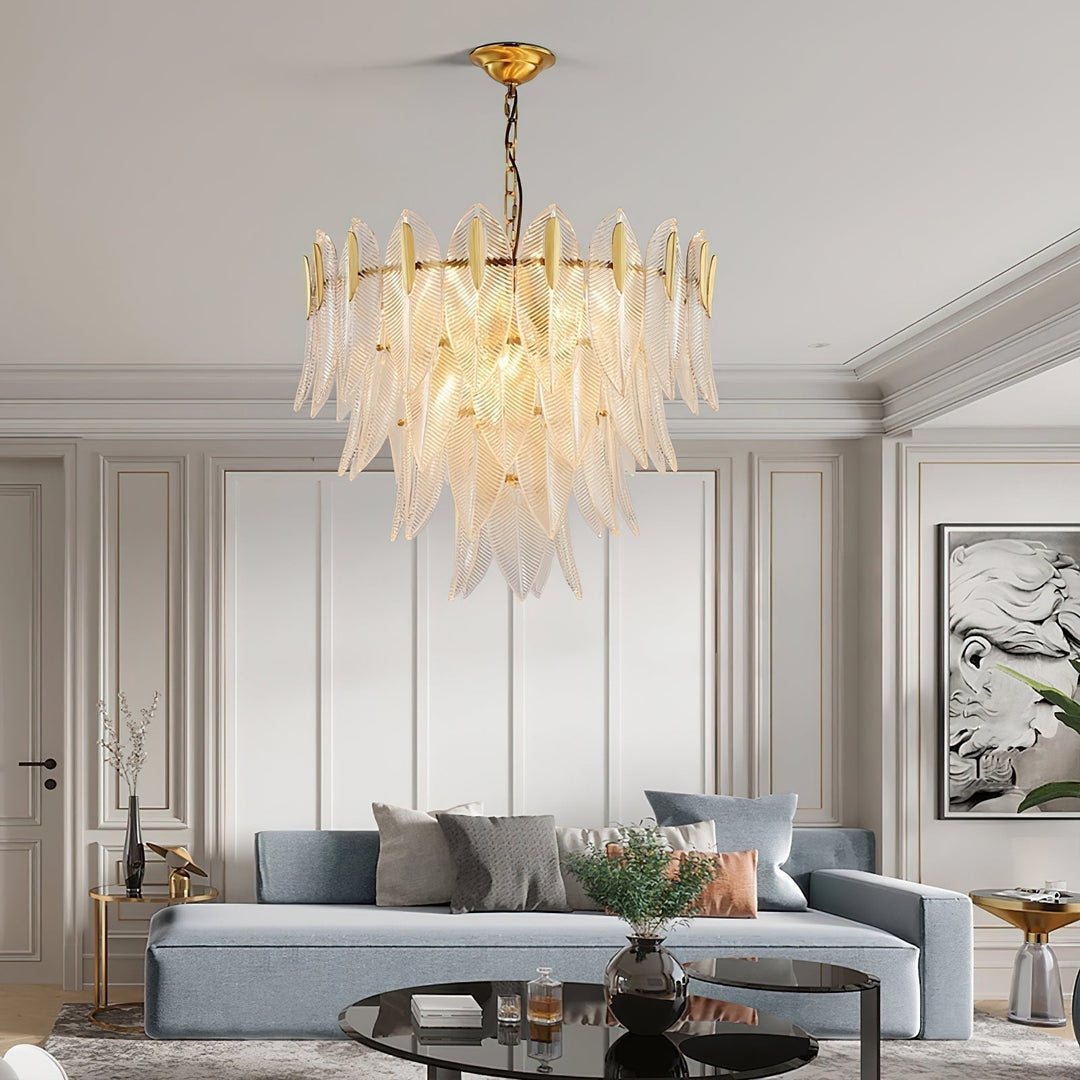 Ivthayra Lustre Postmoderne en Laiton et Verre de Luxe - Neutralighting