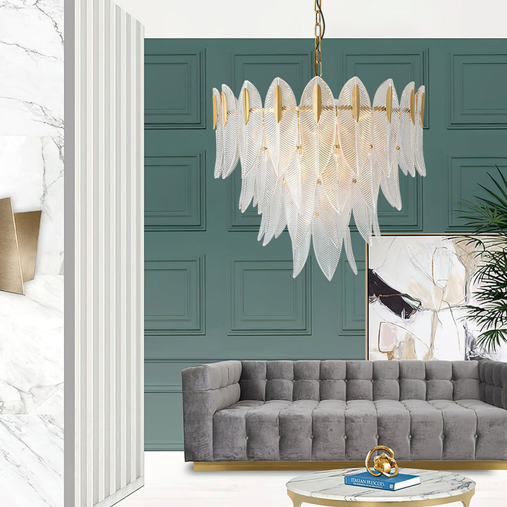 Ivthayra Lustre Postmoderne en Laiton et Verre de Luxe - Neutralighting
