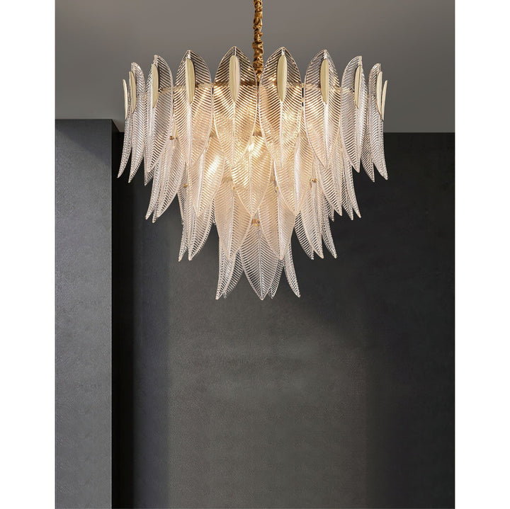 Ivthayra Lustre Postmoderne en Laiton et Verre de Luxe - Neutralighting
