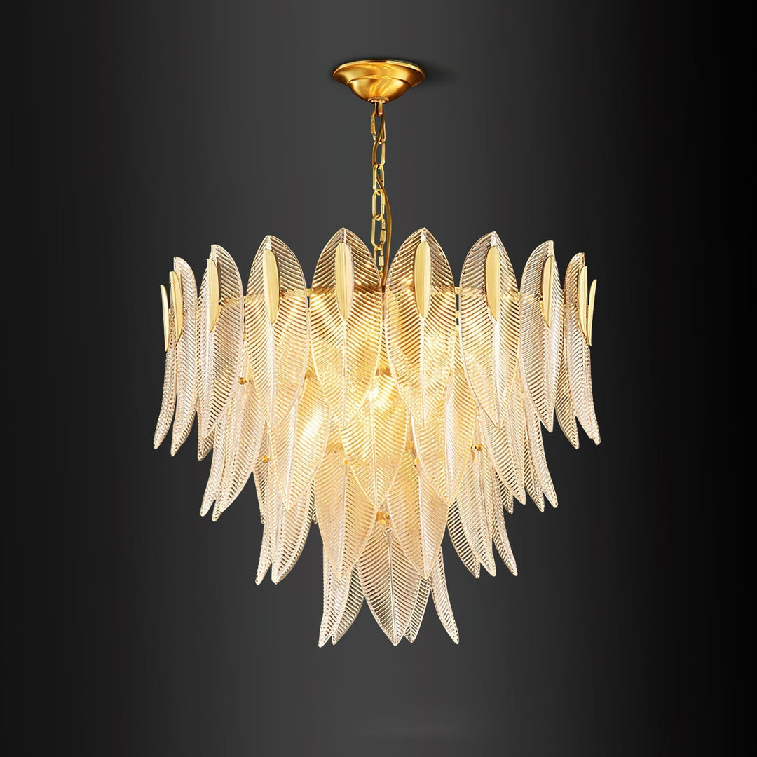 Ivthayra Lustre Postmoderne en Laiton et Verre de Luxe - Neutralighting