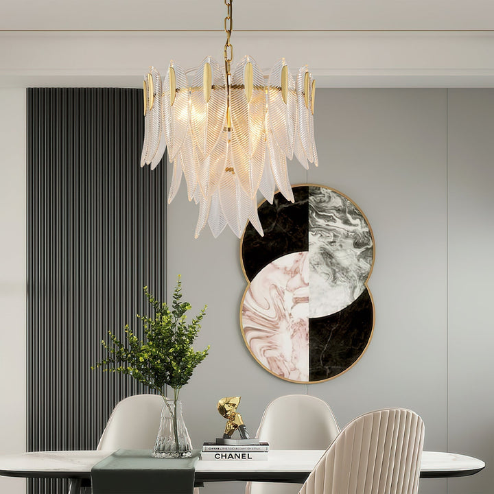 Ivthayra Lustre Postmoderne en Laiton et Verre de Luxe - Neutralighting
