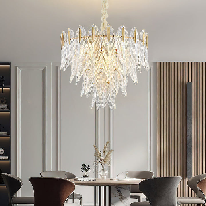 Ivthayra Lustre Postmoderne en Laiton et Verre de Luxe - Neutralighting
