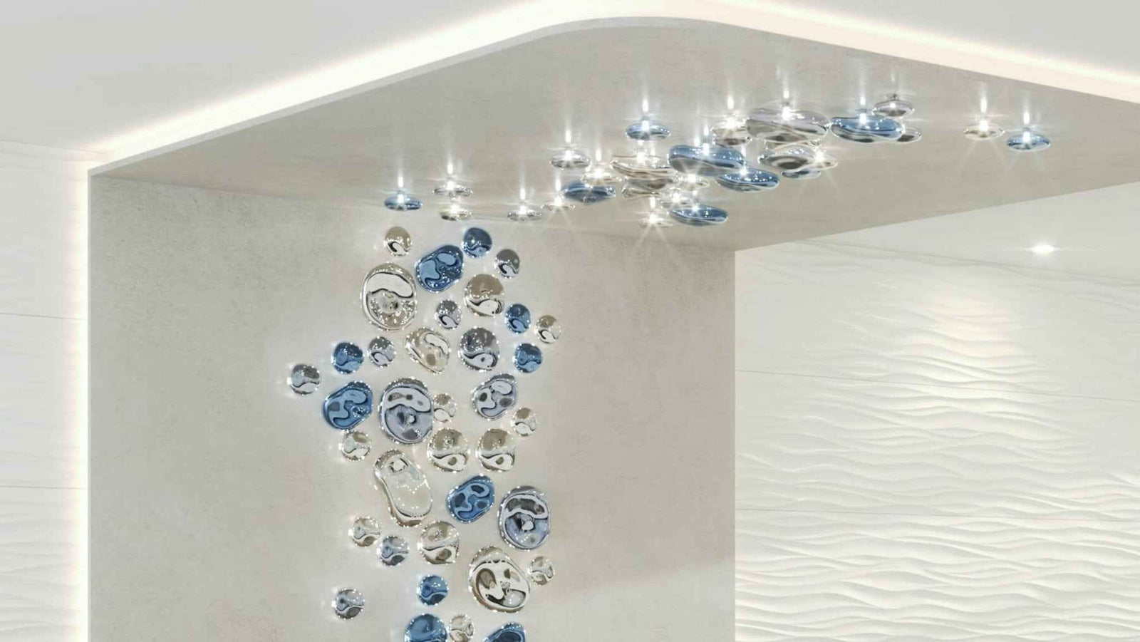 Nyzoris Verre 260cm Bleu LED