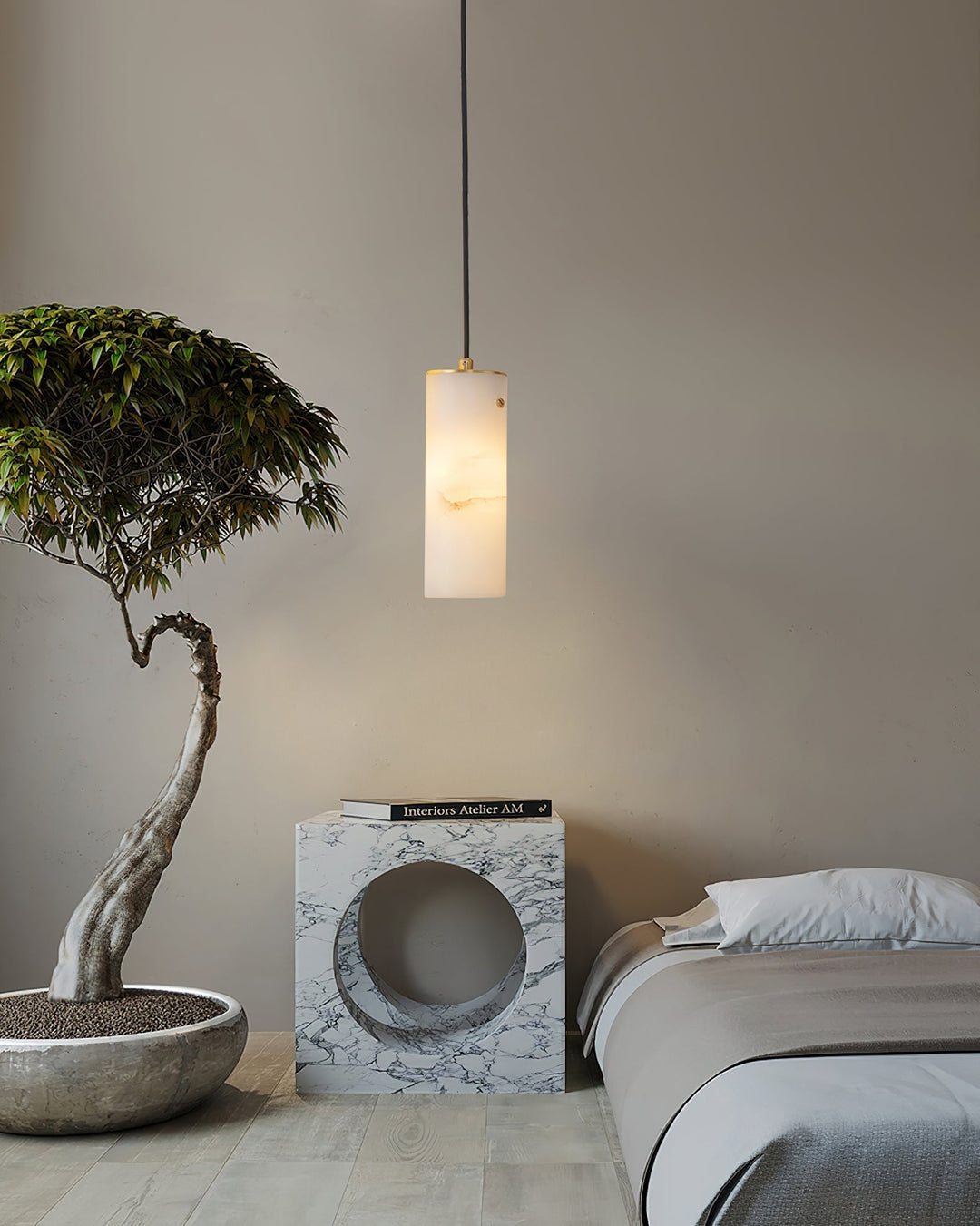 Lyvina Suspension Verticale Minimaliste Moderne en Albâtre - Neutralighting