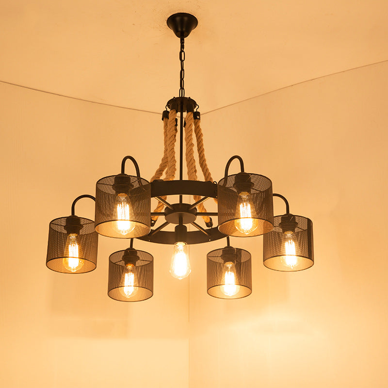 Epoch Suspension LED Vintage Corde Noire/Métal Salon - Neutralighting
