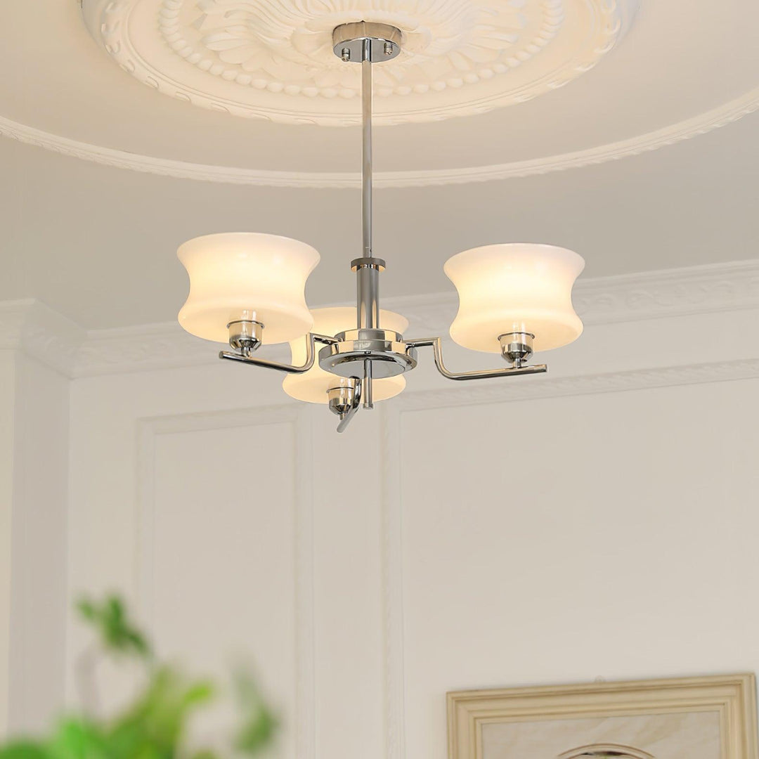 Lustra Chandelier en Verre Vintage Doré Naturel - Neutralighting