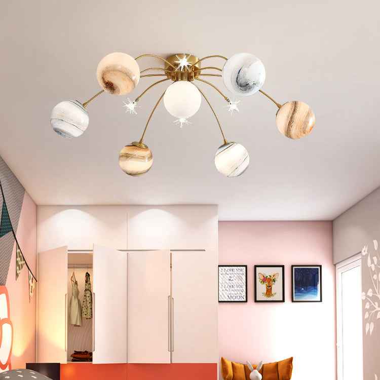 Plafonnier Moderne Verre LED