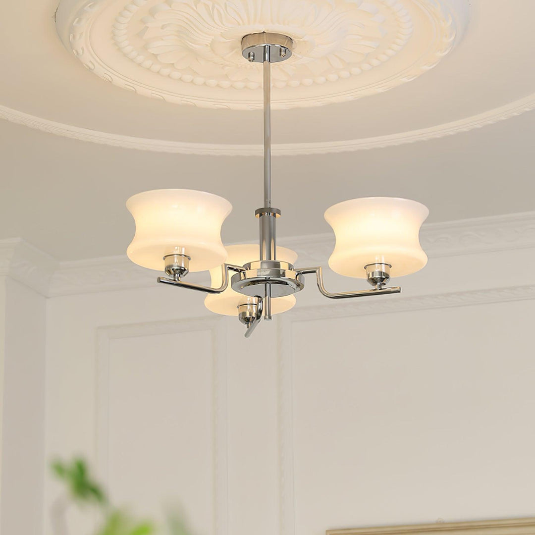 Lustra Chandelier en Verre Vintage Doré Naturel - Neutralighting
