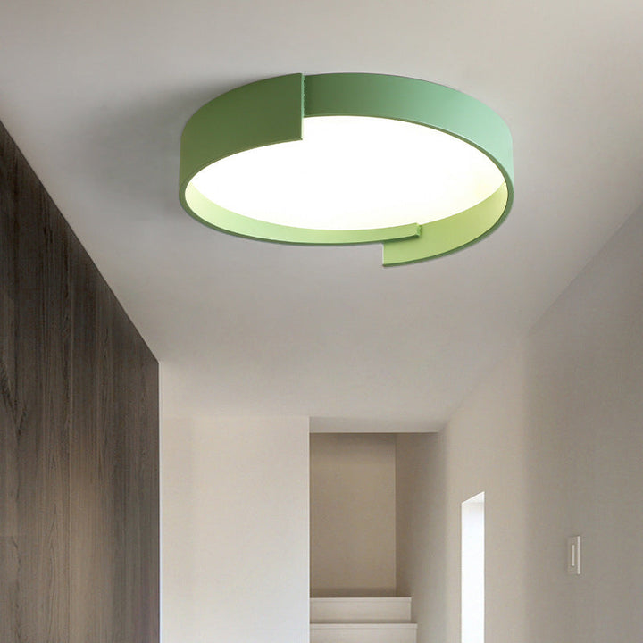 Arisha Plafonnier Rond Moderne, Métal/Acrylique, Blanc/Gris/Vert/Doré, Salon - Neutralighting