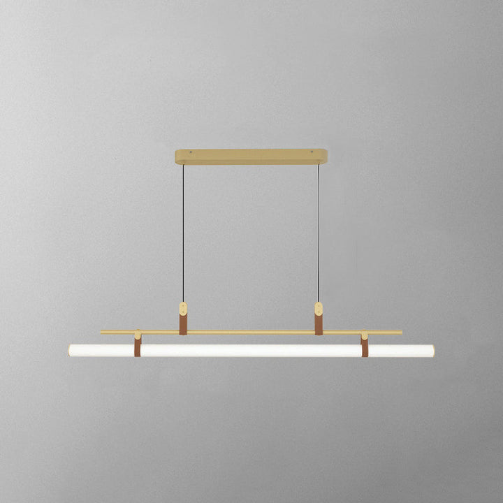 Inari Suspension Linéaire Simple. Métal/Acrylique. Noir/doré. Chambre - Neutralighting
